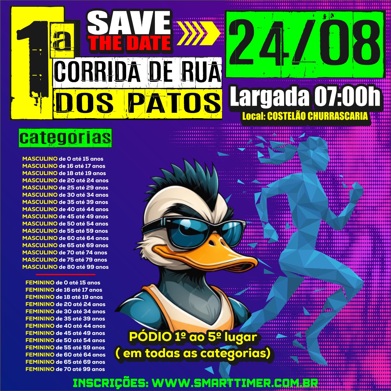 1ª CORRIDA DE RUA DOS PATOS