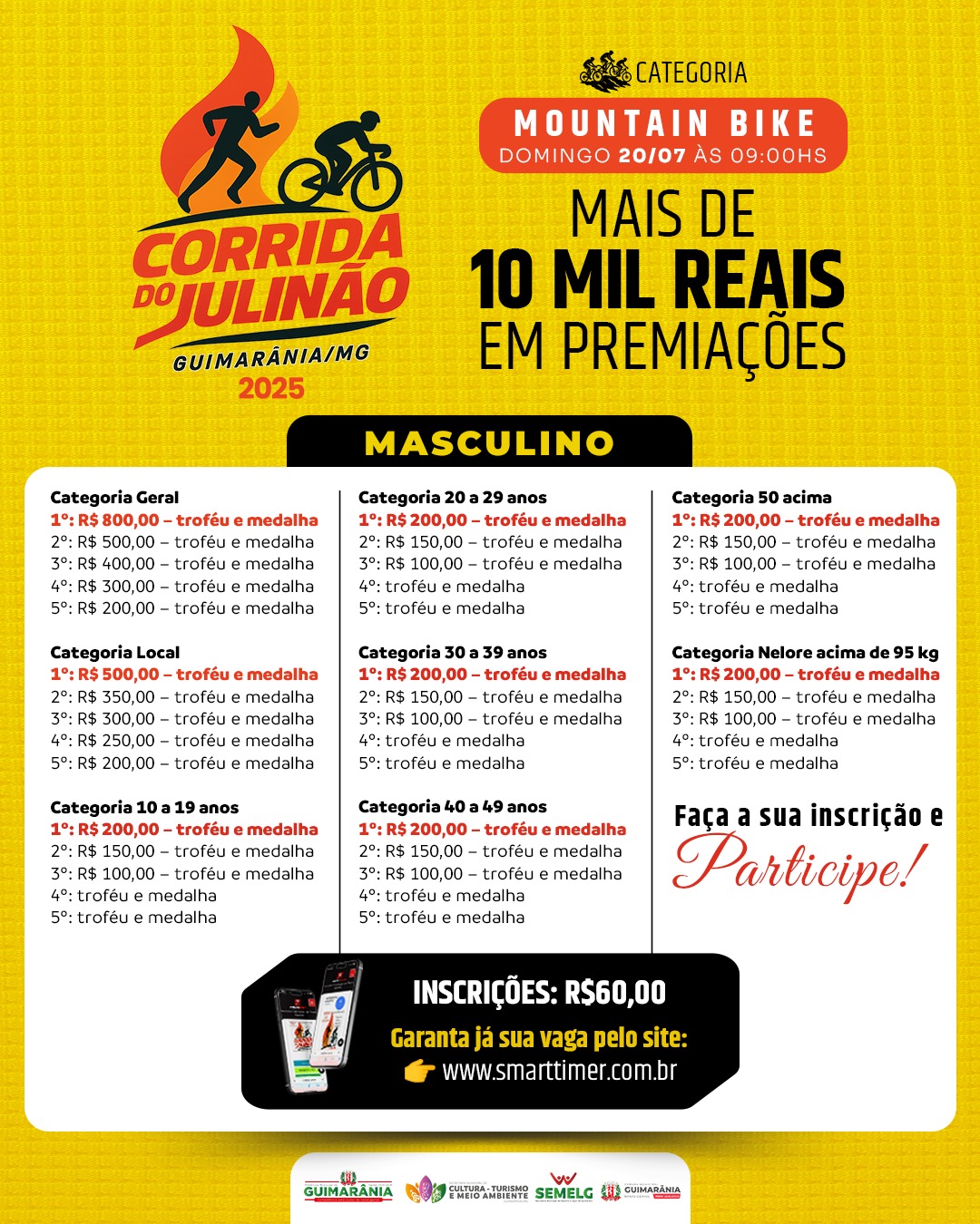 CORRIDA DO JULINÃO - CATEGORIA MOUNTAIN BIKE