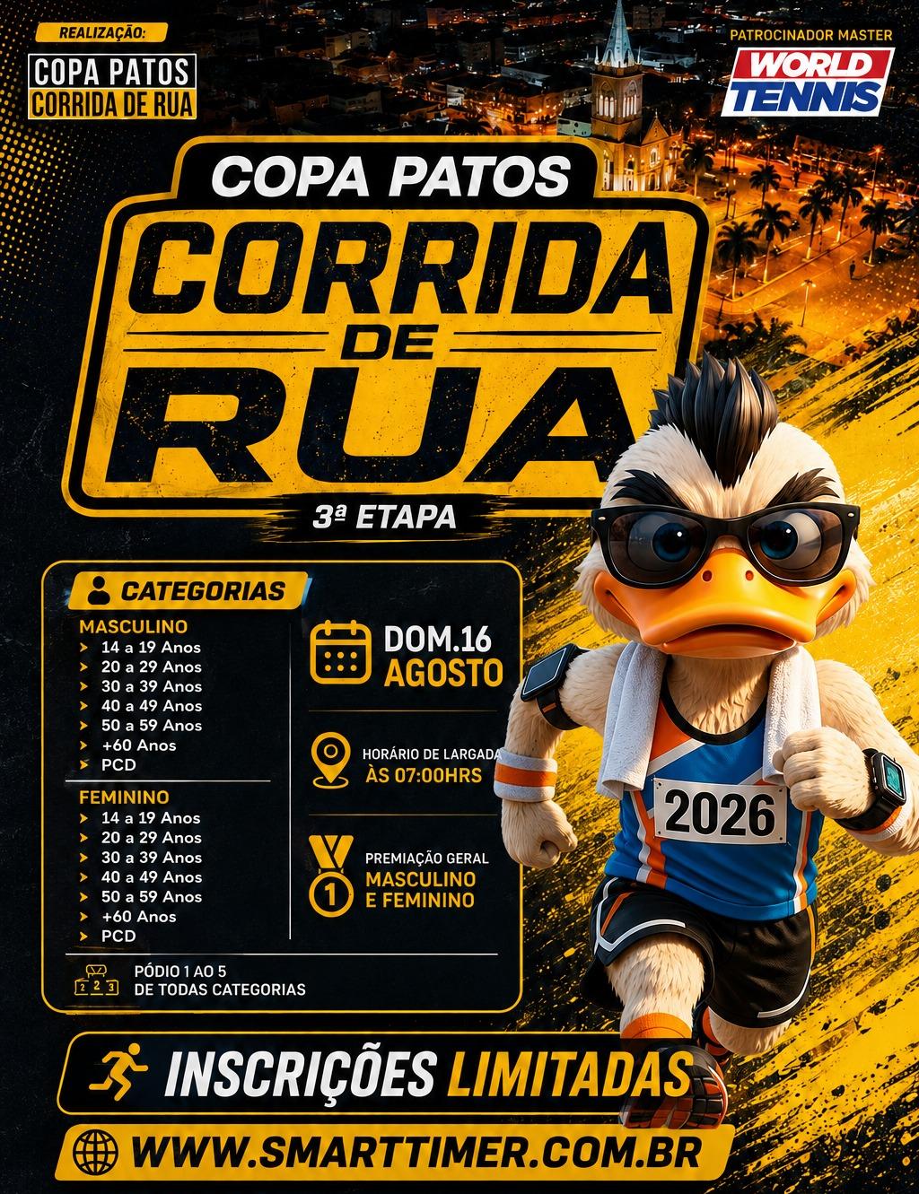 COPA PATOS CORRIDA DE RUA - 3ª ETAPA