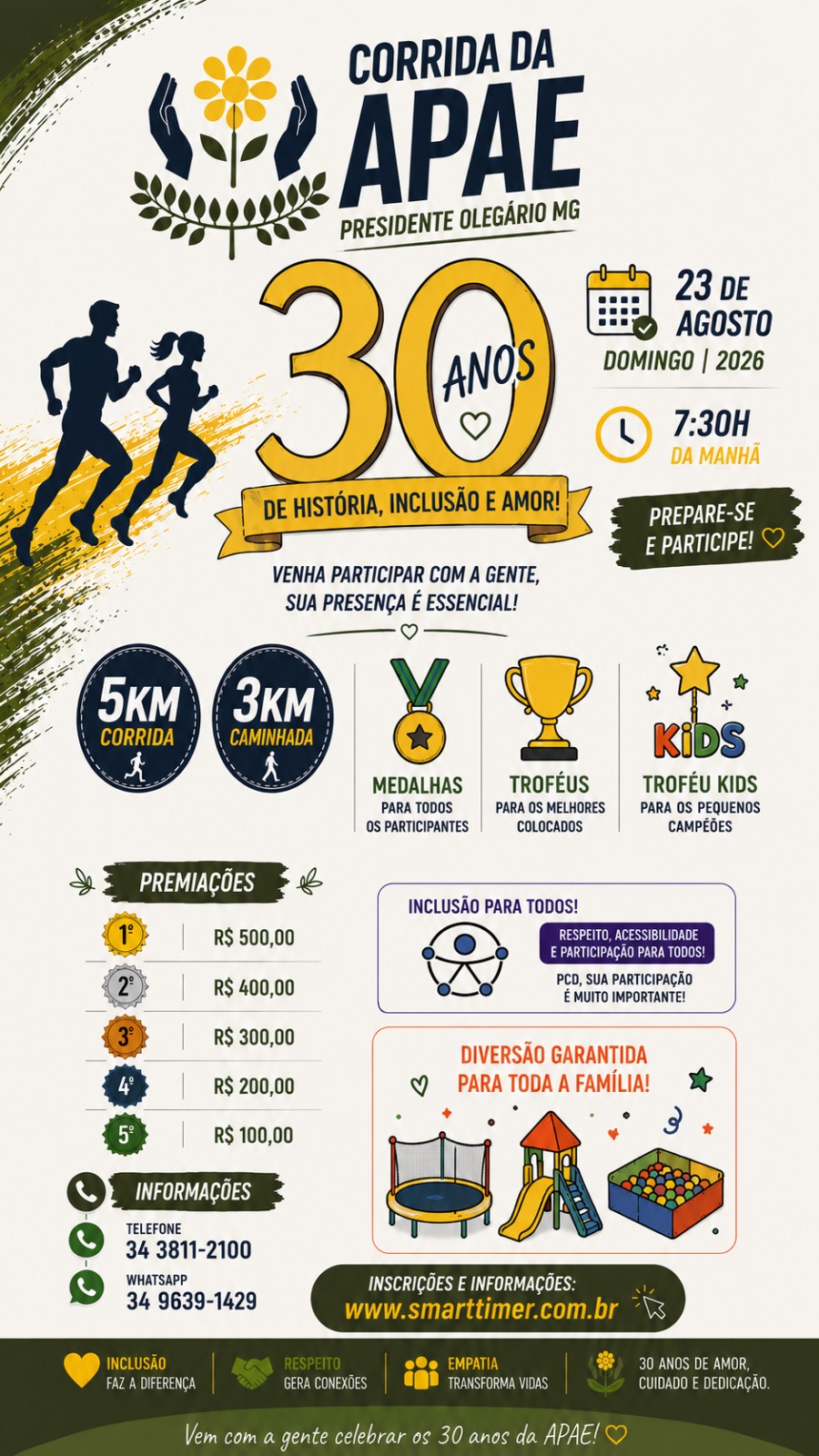 1ª CORRIDA E CAMINHADA DA APAE DE PRESIDENTE OLEGÁRIO